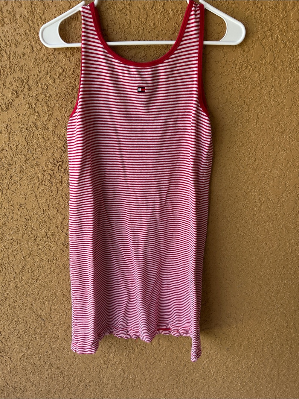Tommy Hilfiger Red and White Striped Tank Dress